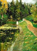 Vasily Kandinsky study for  the sluice oil painting